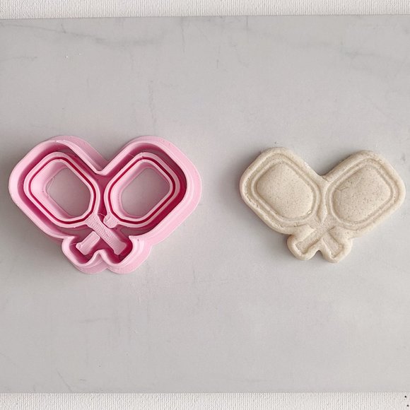 3D Printed 4" Pickleball Crossed Paddles Cookie Cutter - Picture 3 of 3